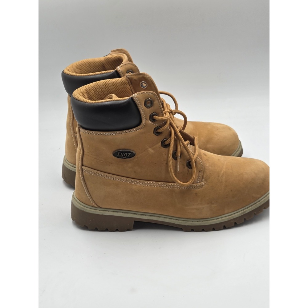Lugz Boots Boys Youth Size 5 Tan Brown Lace Up Heavy Duty
